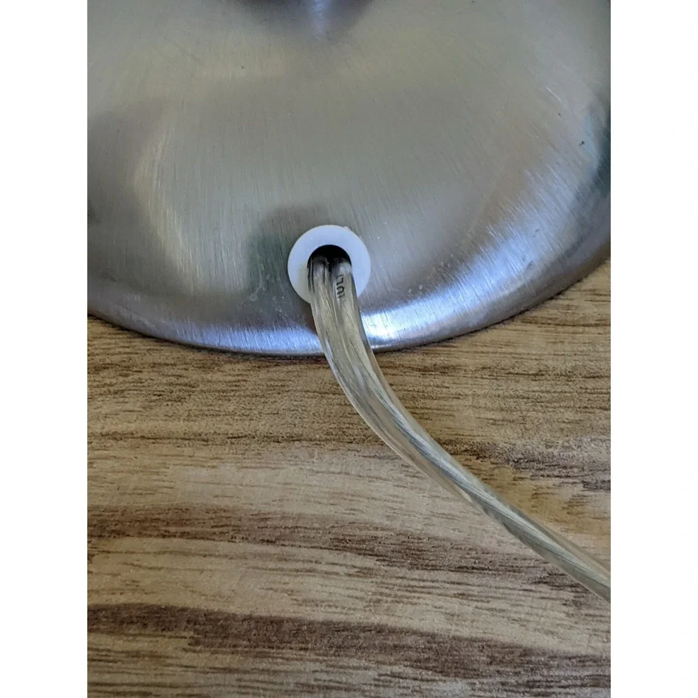 VTG Industrial Coil Spring Lamp Base Flexible Brushed Metal 12